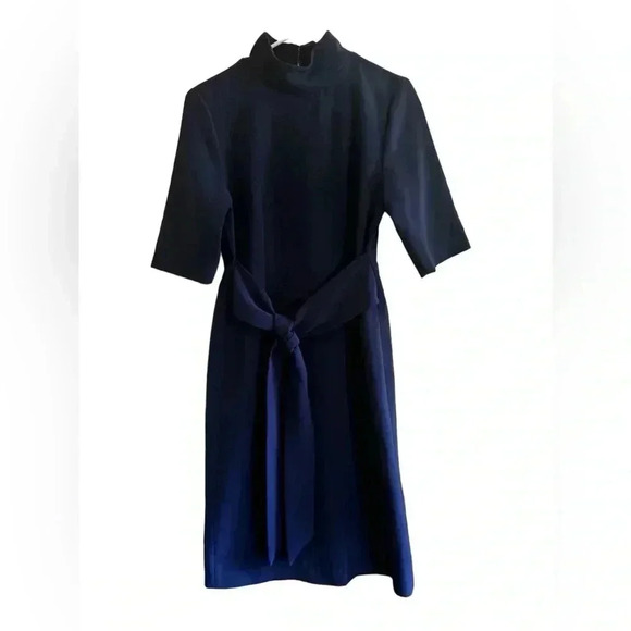 Toccin Blue Tie Waist Dress Size 8 - Picture 5 of 15